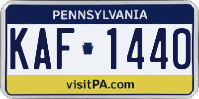 PA license plate KAF1440