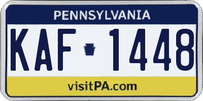 PA license plate KAF1448