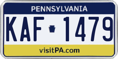 PA license plate KAF1479