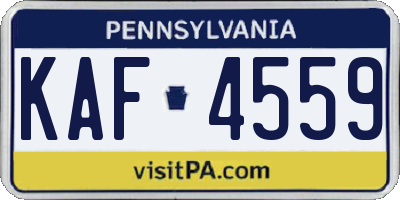PA license plate KAF4559