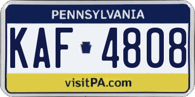 PA license plate KAF4808