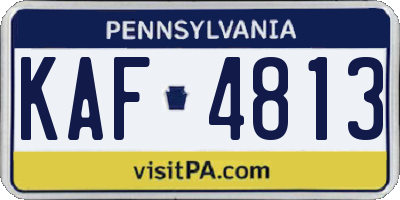 PA license plate KAF4813