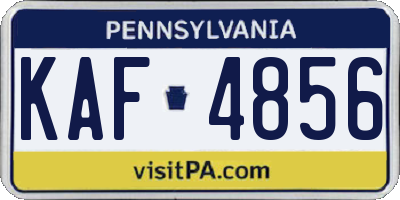 PA license plate KAF4856