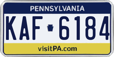 PA license plate KAF6184