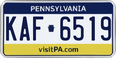 PA license plate KAF6519