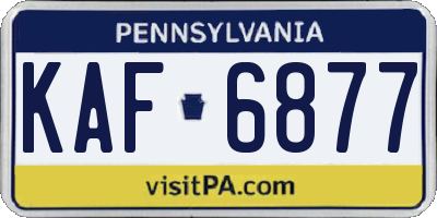 PA license plate KAF6877