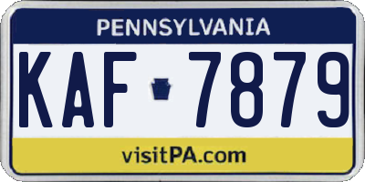PA license plate KAF7879