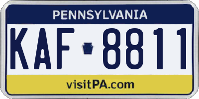 PA license plate KAF8811