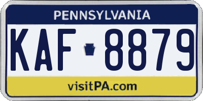 PA license plate KAF8879