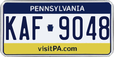 PA license plate KAF9048