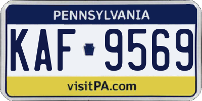 PA license plate KAF9569