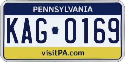 PA license plate KAG0169