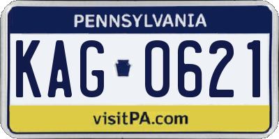 PA license plate KAG0621