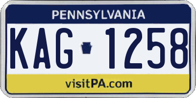 PA license plate KAG1258