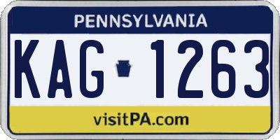 PA license plate KAG1263