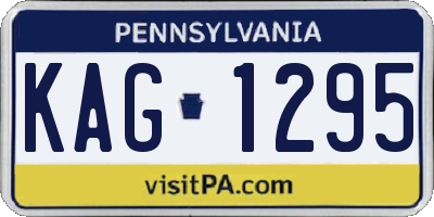PA license plate KAG1295