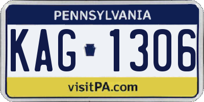 PA license plate KAG1306