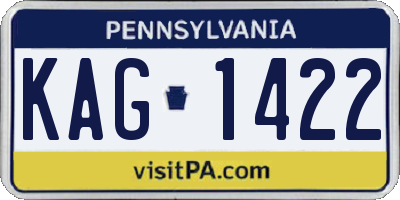 PA license plate KAG1422