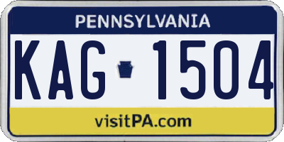 PA license plate KAG1504