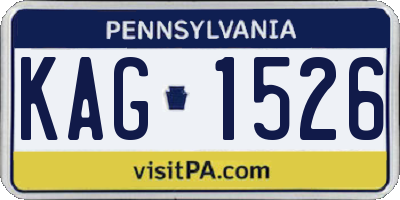 PA license plate KAG1526