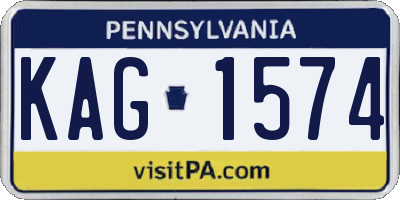 PA license plate KAG1574
