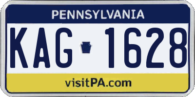 PA license plate KAG1628