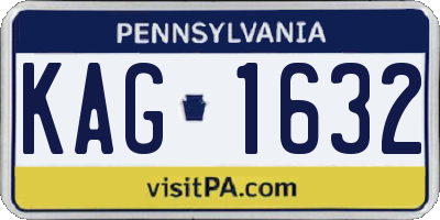 PA license plate KAG1632
