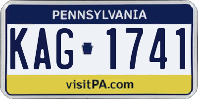 PA license plate KAG1741