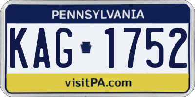 PA license plate KAG1752