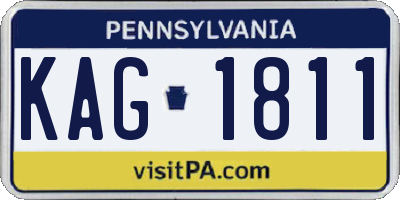 PA license plate KAG1811