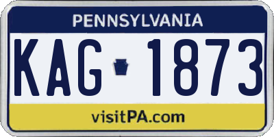 PA license plate KAG1873