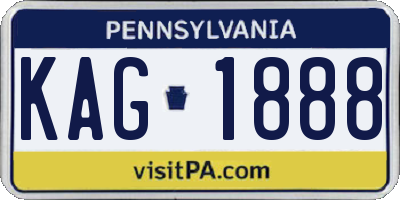 PA license plate KAG1888