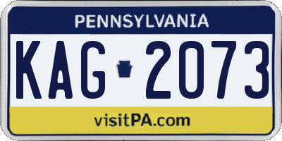 PA license plate KAG2073
