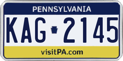 PA license plate KAG2145