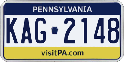 PA license plate KAG2148