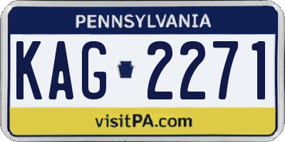 PA license plate KAG2271