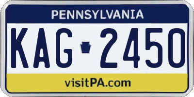 PA license plate KAG2450