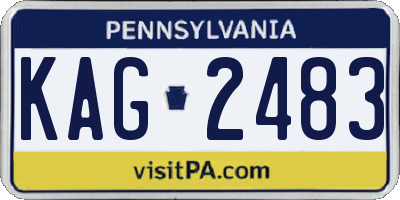 PA license plate KAG2483