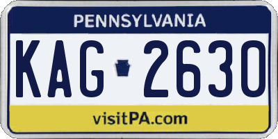 PA license plate KAG2630