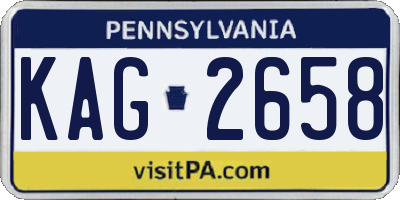 PA license plate KAG2658