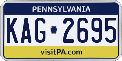 PA license plate KAG2695