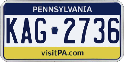 PA license plate KAG2736