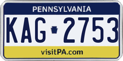 PA license plate KAG2753