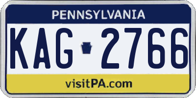 PA license plate KAG2766