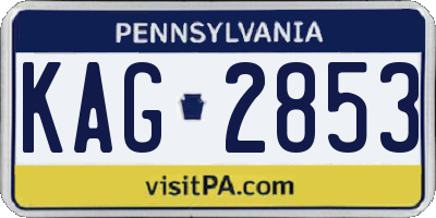 PA license plate KAG2853