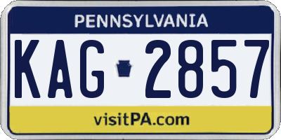 PA license plate KAG2857