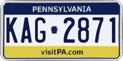 PA license plate KAG2871
