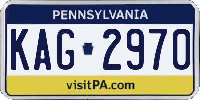 PA license plate KAG2970