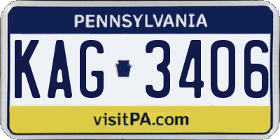 PA license plate KAG3406