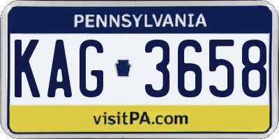 PA license plate KAG3658